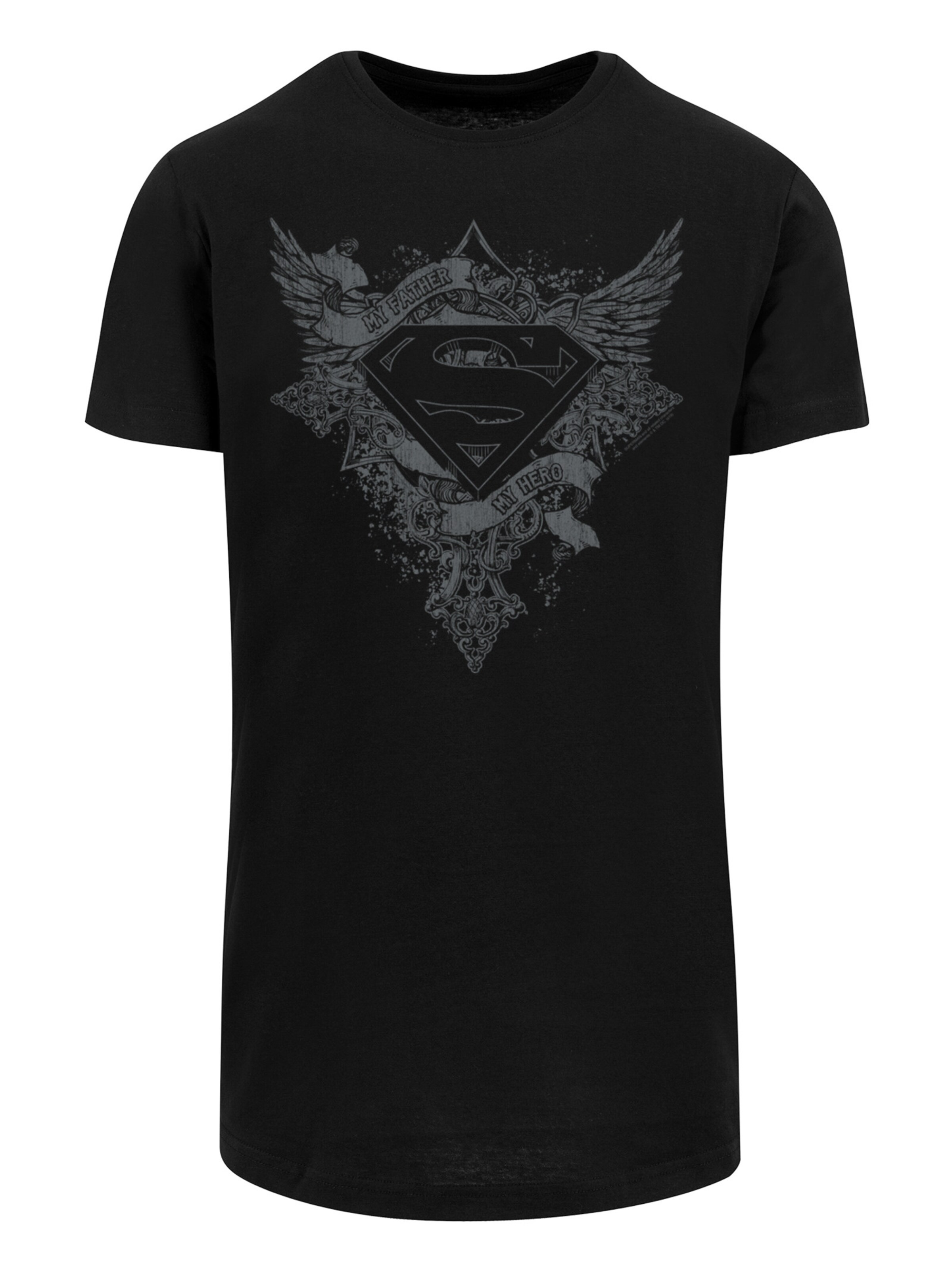 T-Shirt 'DC Comics Superman My Father, My Hero' F4NT4STIC en noir : devant