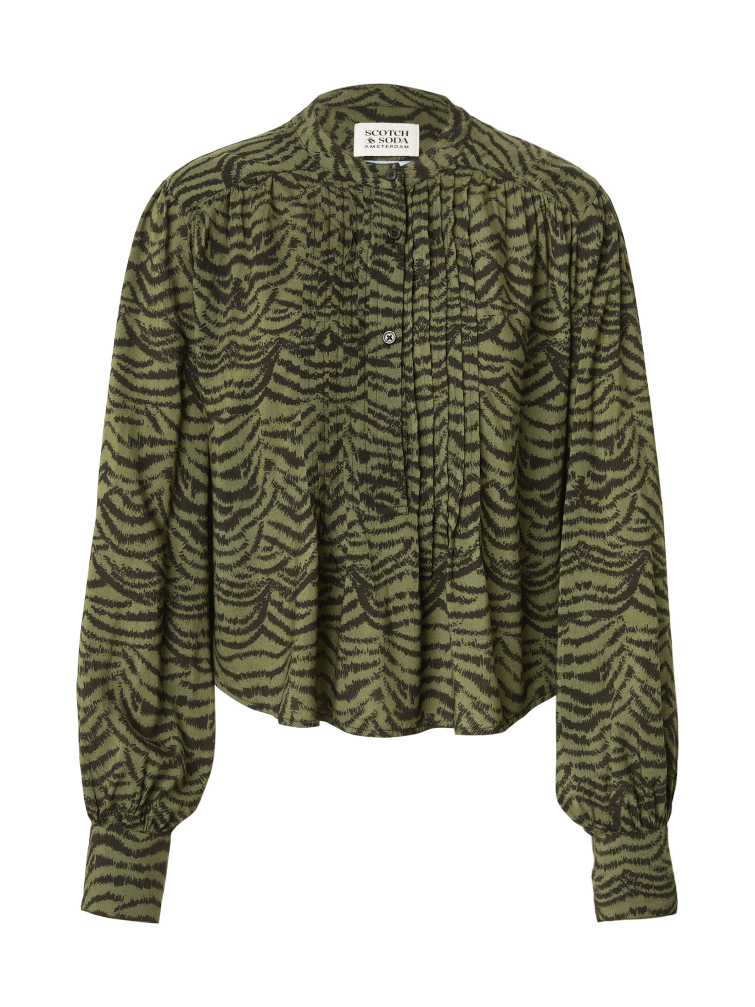 SCOTCH &amp; SODA Blouse in Groen: voorkant