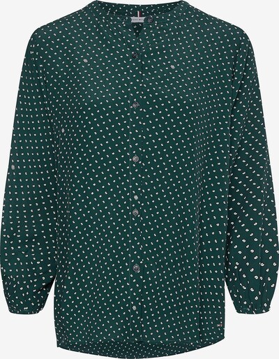 TOMMY HILFIGER Bluse in smaragd / weiß, Produktansicht