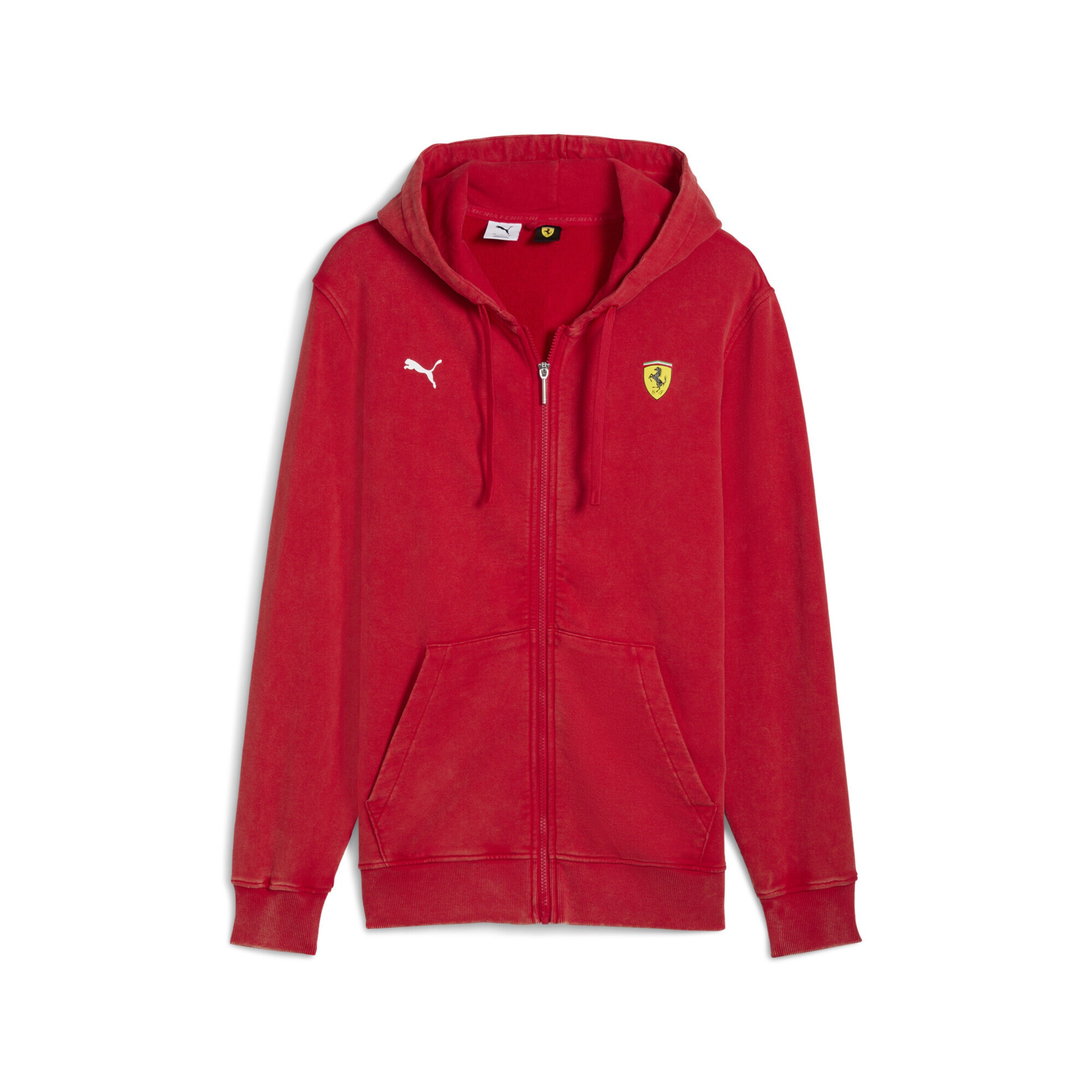 PUMA Sportsweatvest 'Scuderia Ferrari' in Rood: voorkant