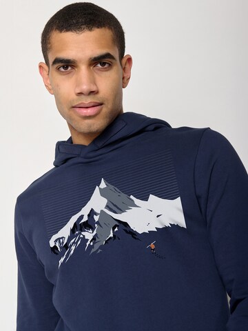 Sweat-shirt 'Nature Mountain Ski' GREENBOMB en bleu