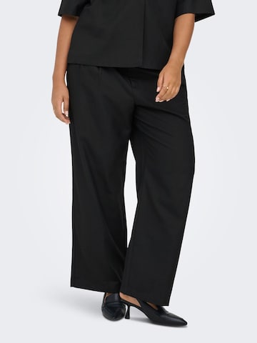 Wide Leg Pantalon à pince 'CARBaia' ONLY Carmakoma en noir : devant