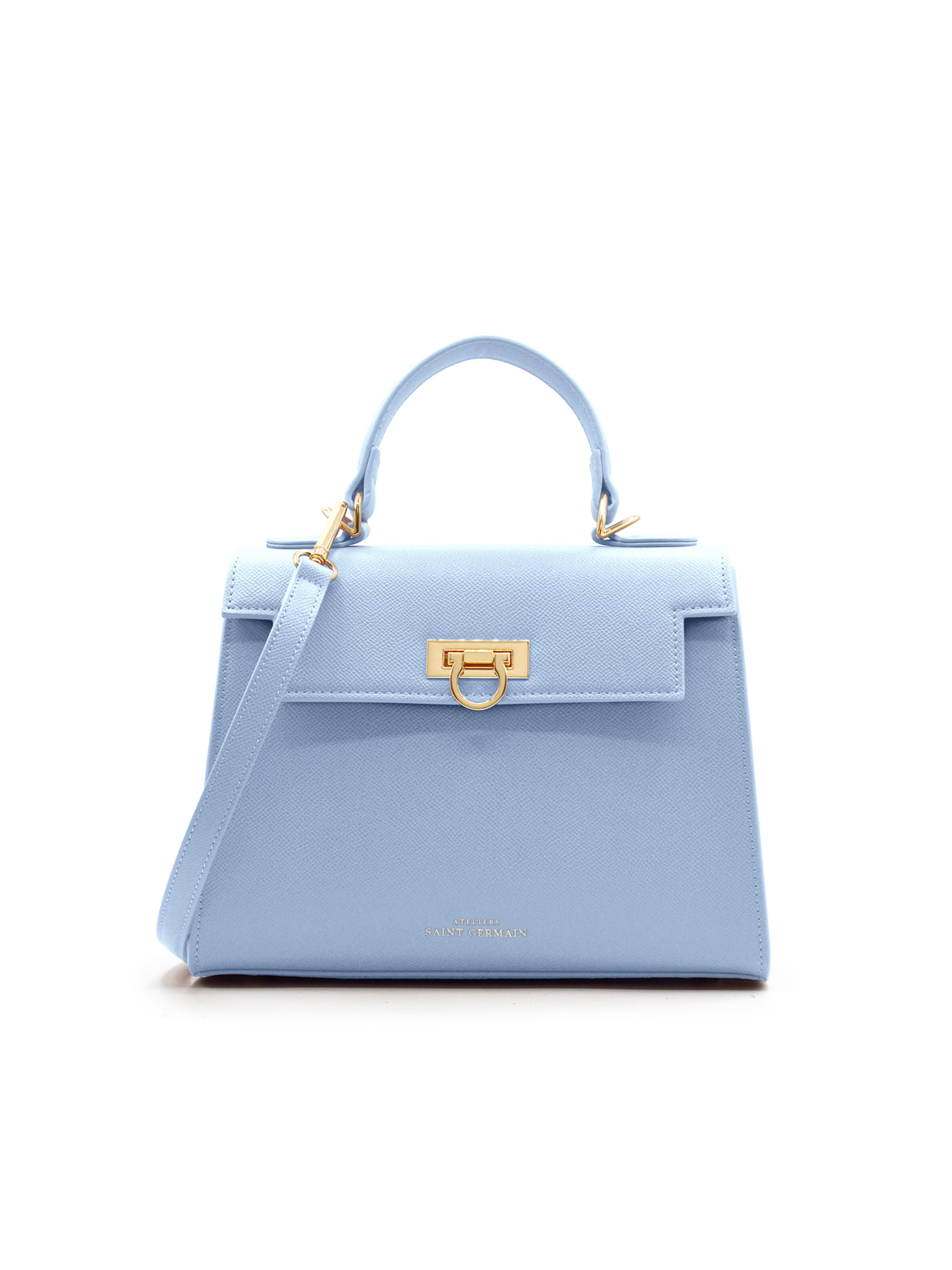 Sacs à main 'Cannes' Ateliers Saint Germain en bleu : devant