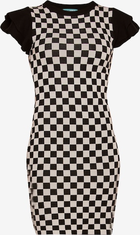 TOOche Etuikleid 'Chess' in Schwarz: Vorderseite