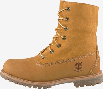 TIMBERLAND Ankelstøvletter med snøring 'Authentics' i brun: forside