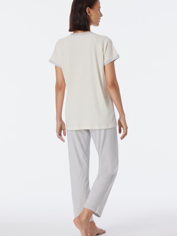 SCHIESSER Pajama ' 7/8 - Casual Nightwear ' in Grey