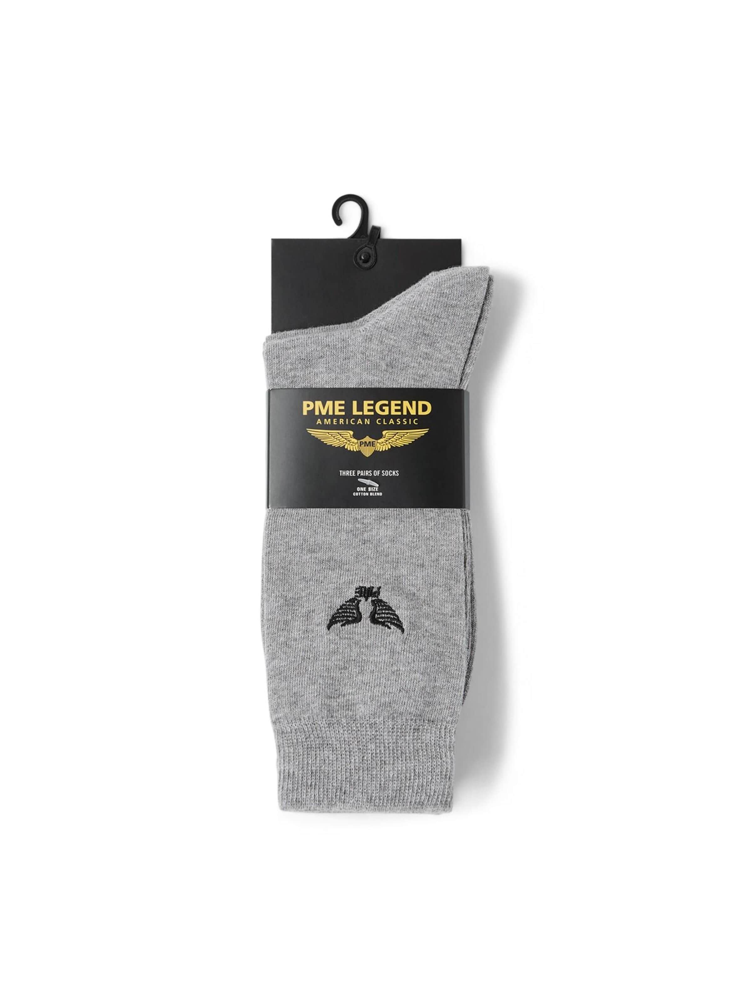 PME Legend Skarpety '3-pack Socks' w kolorze szary: przód