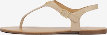 Kazar T-Bar Sandals in Beige: front