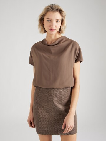 COMMA - Blusa en marrón: frente