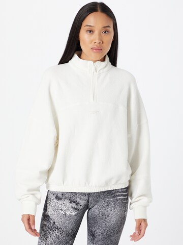 Reebok Sportief sweatshirt in Wit: voorkant