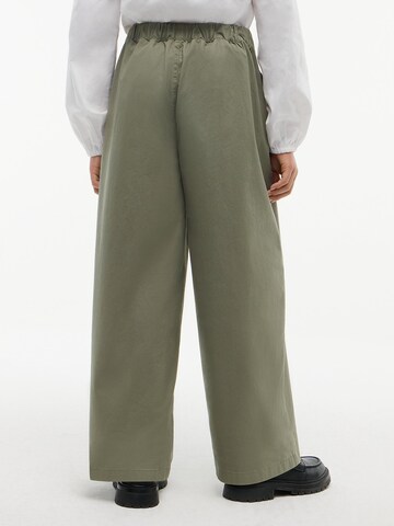 TOMMY HILFIGER Wide Leg Hose 'Essential' in Grün