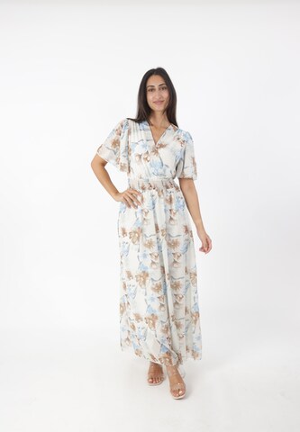 Elara Dress in Beige: front