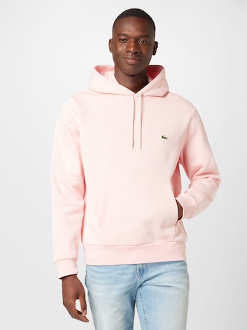 Sweat-shirt LACOSTE en rose : devant