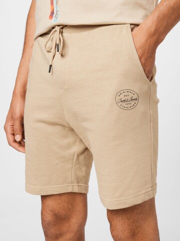 JACK & JONES Regular Trousers 'Shark' in Beige