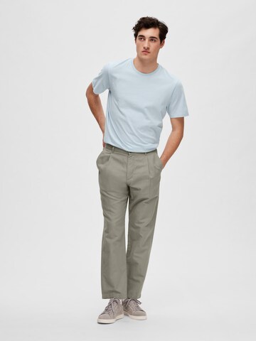 SELECTED HOMME Regular Pleat-front trousers 'Jones' in Green