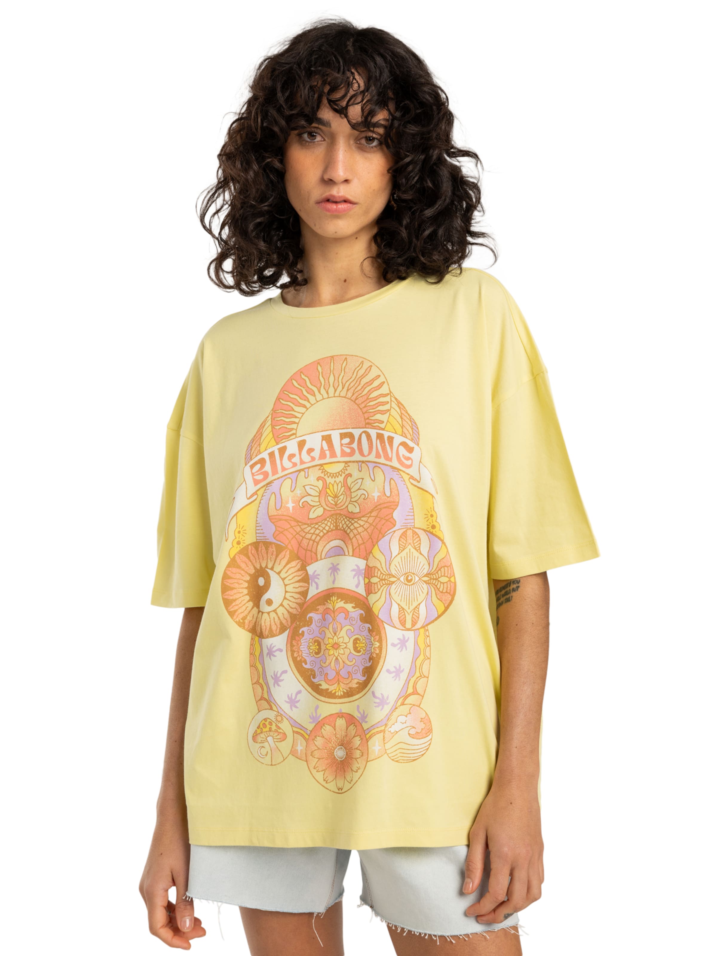 BILLABONG Shirt 'Surf Mandala' in Yellow: front