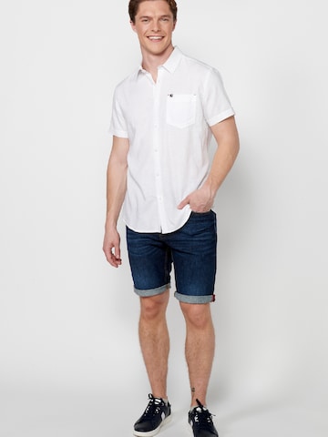 KOROSHI Regular fit Button Up Shirt in White