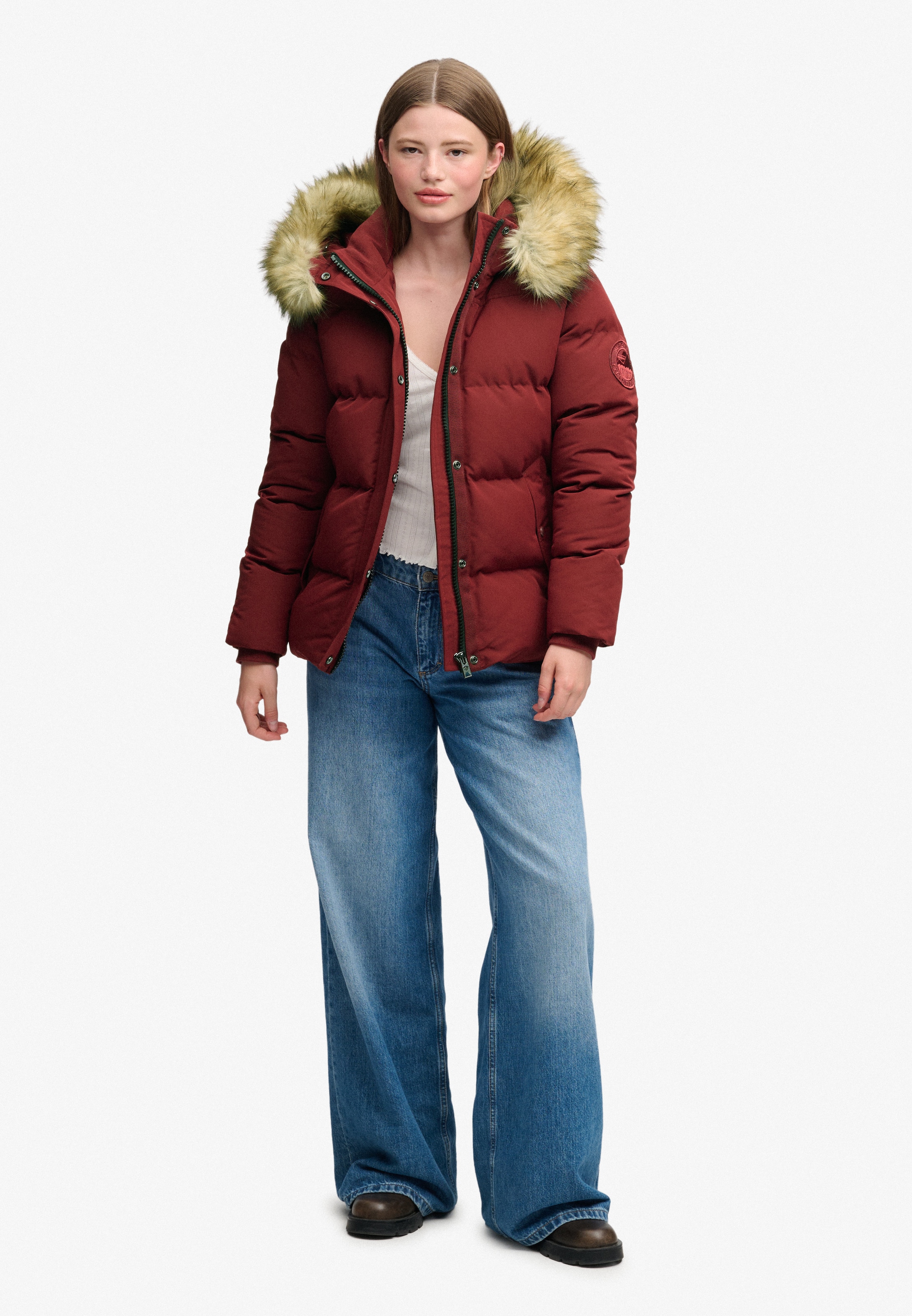 Superdry & Co Zimní bunda 'Everest' – červená