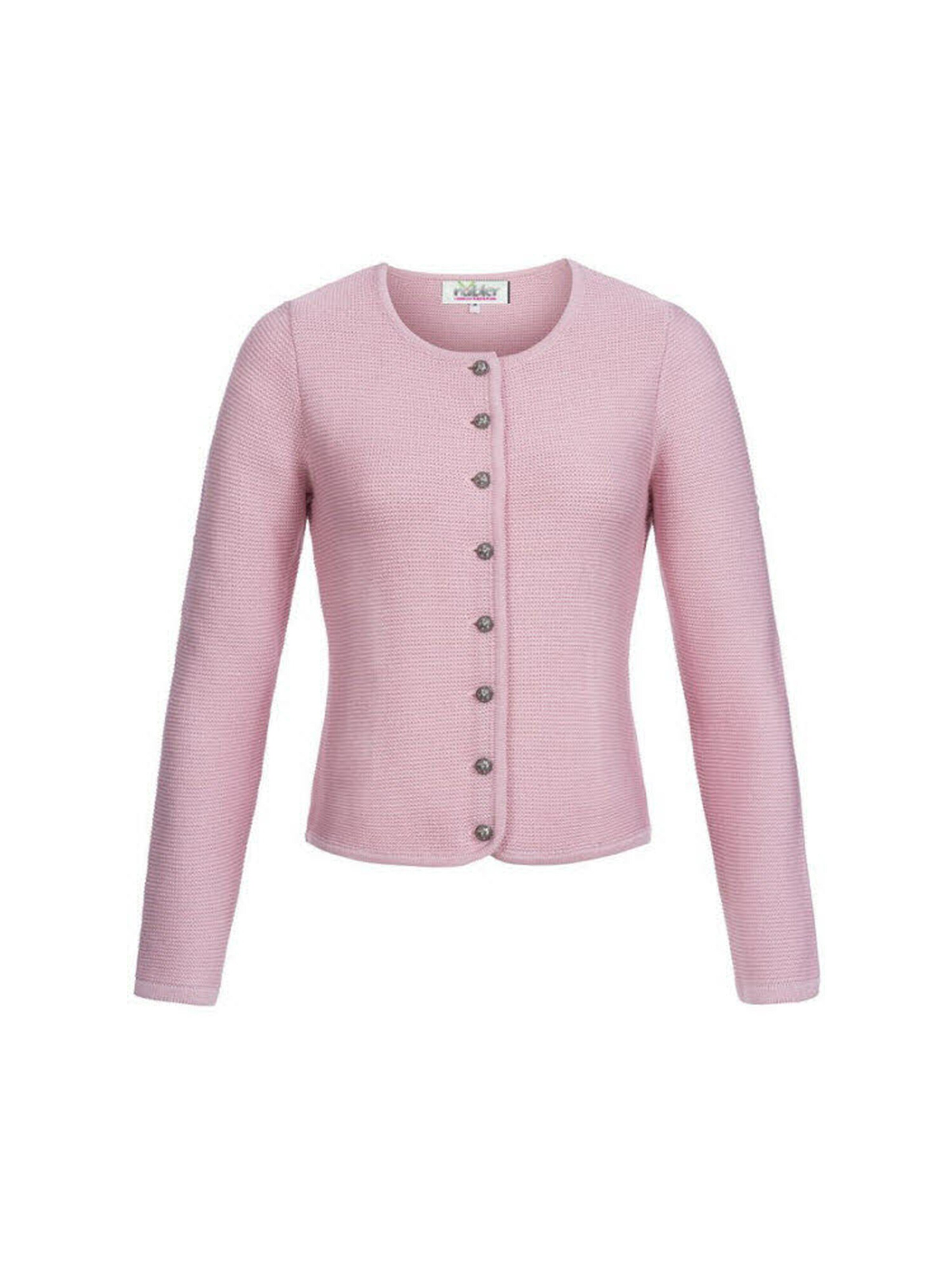Trachtenhof Nübler Strickjanker 'Dirndlstrickjacke Anni'‌‌‌‌‌‌ in Pink: Vorderseite