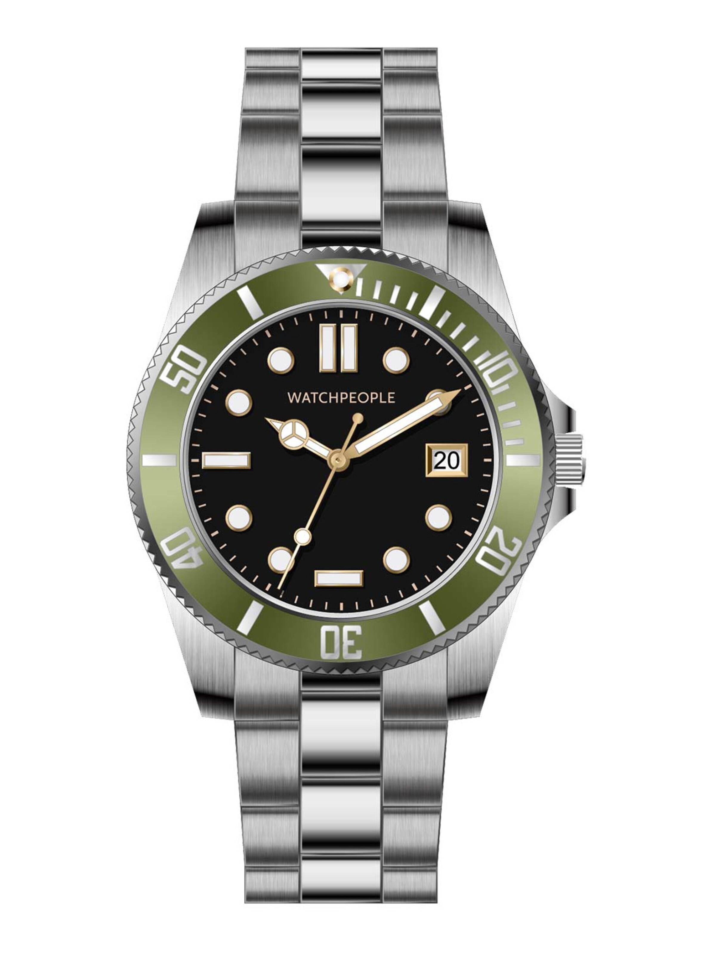 WALTER GROPIUS Analog Watch 'BS FLAT IRON' in Silver: front