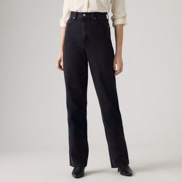 LEVI'S ® Laiad sääred Teksapüksid 'High Waisted Straight', värv must: eest vaates