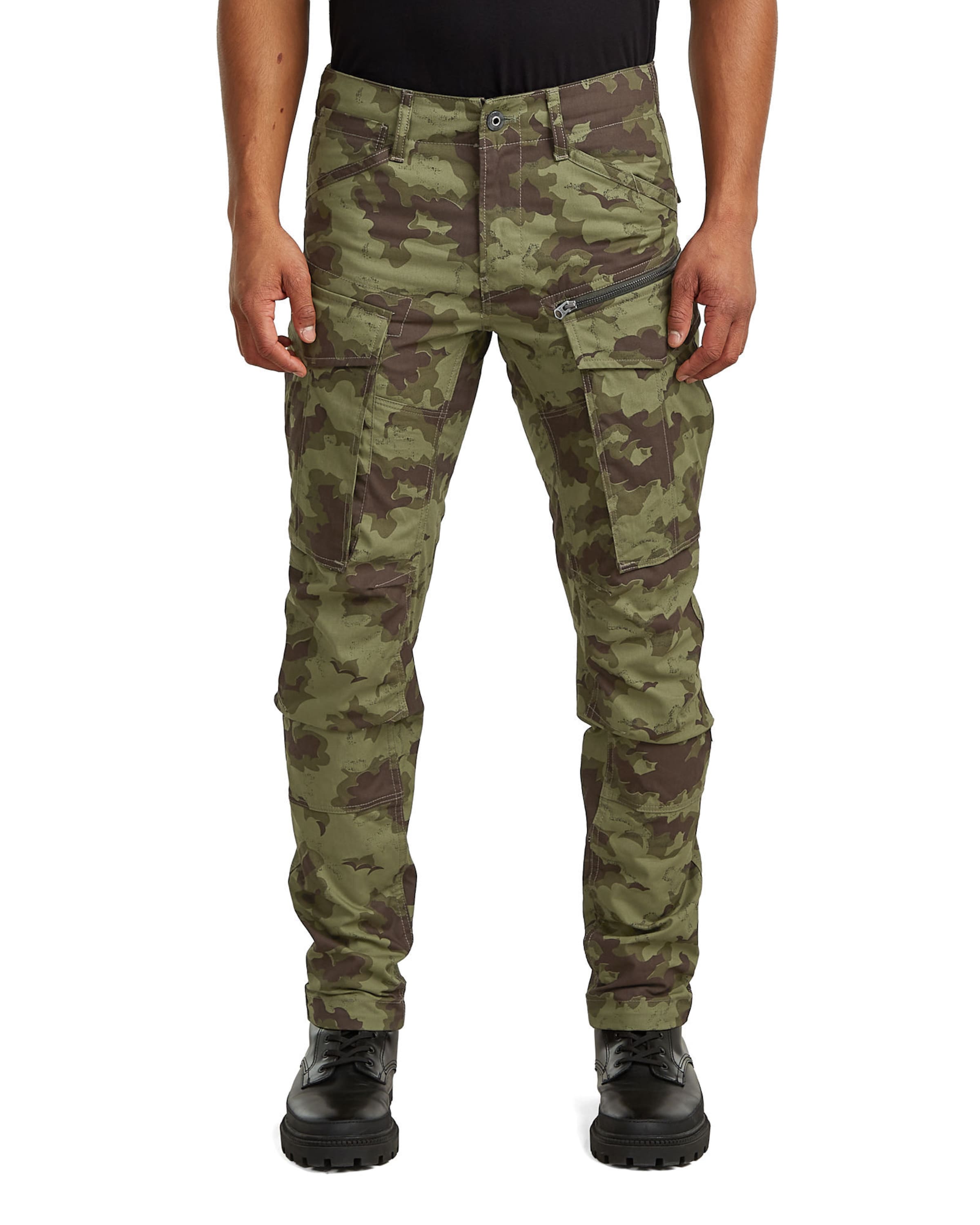 G-STAR Tapered Cargo trousers 'Zip 3D Regular Tapered Pants' in Green: front