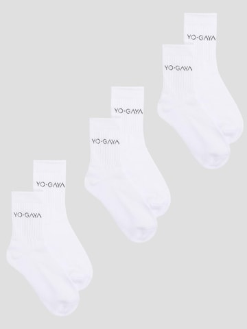 YO-GAYA Sportsokken 'Socks - 3-Pack' in Wit: voorkant