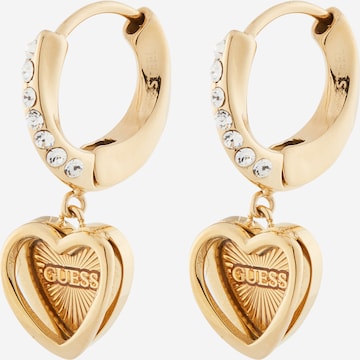 GUESS - Pendientes 'HEART' en oro: frente