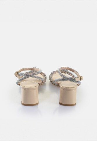 BUFFALO Strap sandal 'Lilly Bow' in Beige