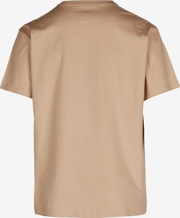 Cleptomanicx T-Shirt 'Embroidery Gull Mono' in Beige