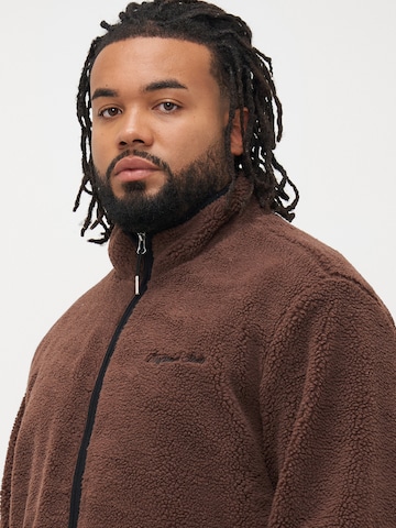 Veste en polaire 'JORNORREBRO' Jack & Jones Plus en marron