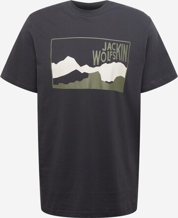 JACK WOLFSKIN Performance Shirt 'AUSBLICK' in Grey: front