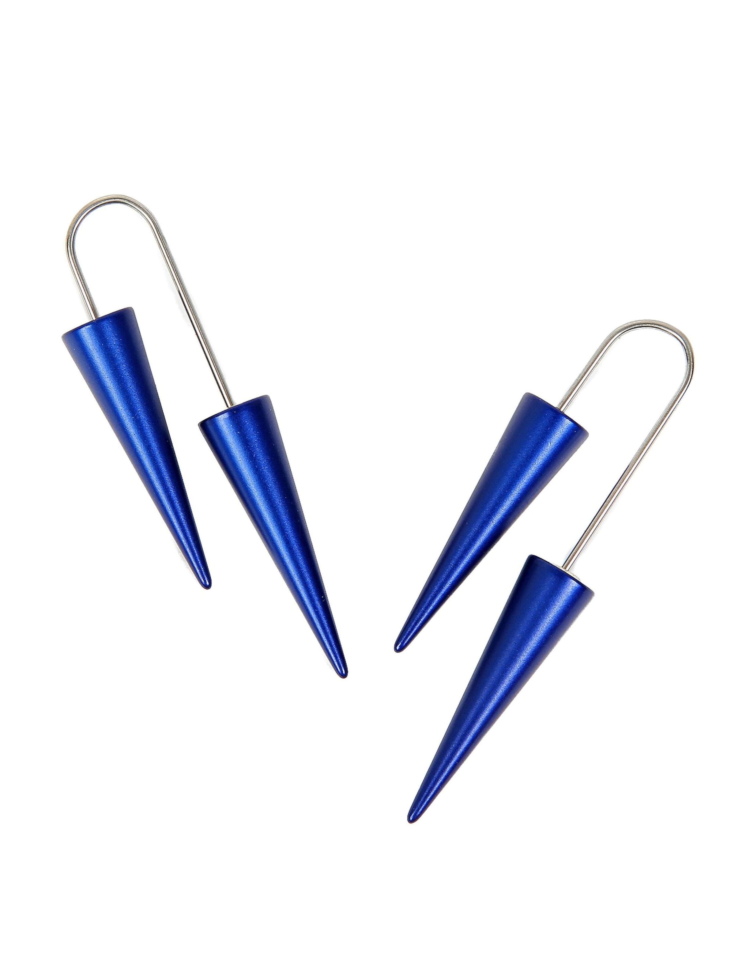 DeMarie Earrings in Blue: front