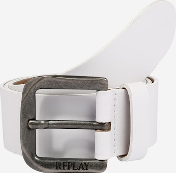 REPLAY Belt in White: front