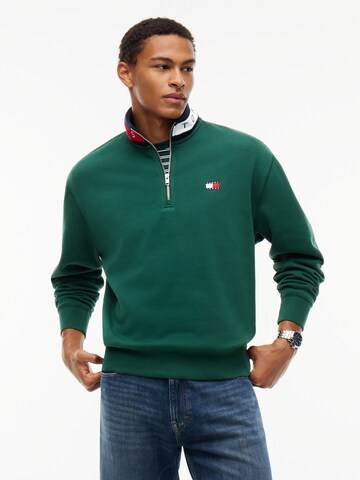Sweat-shirt Tommy Jeans en vert : devant