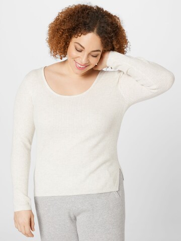 Pull-over Calvin Klein Curve en blanc : devant