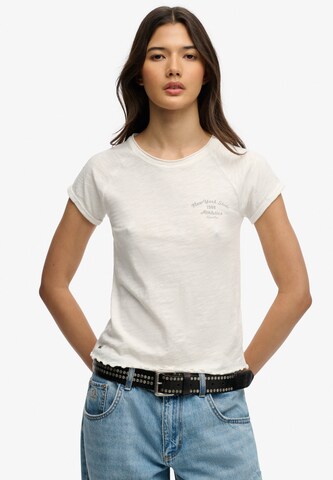 T-shirt 'Athletic Essentials Slub' Superdry & Co en blanc : devant