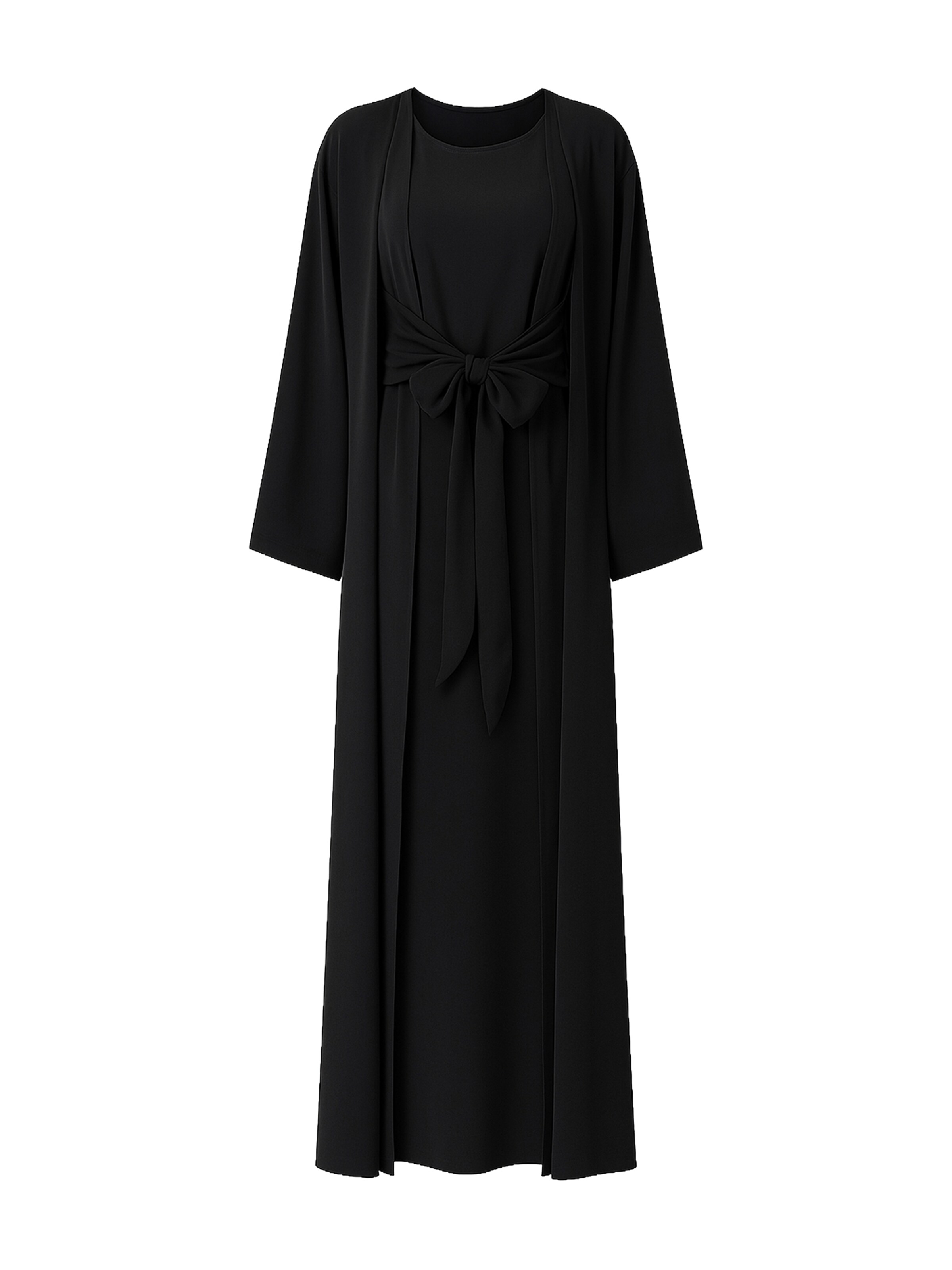 Robe Elara en noir : devant