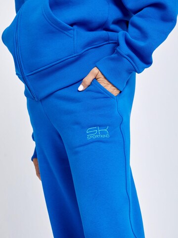 SPORTKIND Flared Sportbroek 'Cotton Sweatpants' in Blauw