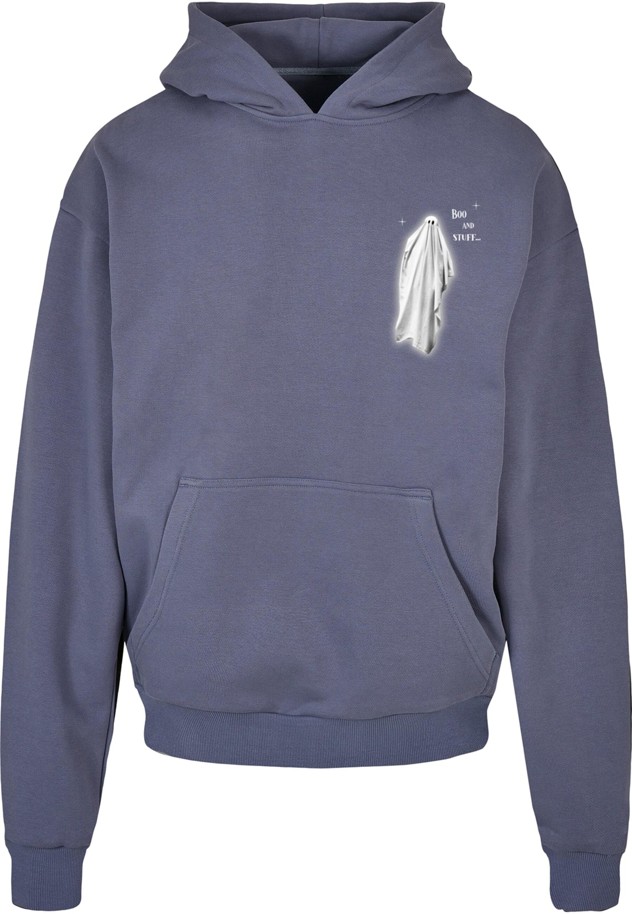 Merchcode Sweatshirt 'Halloween - Boo And Stuff ' in Blue: front