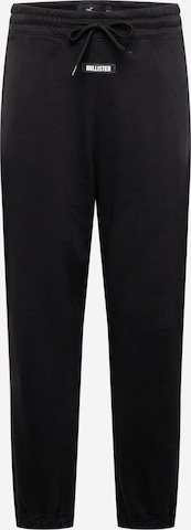 HOLLISTER Tapered Broek in Zwart: voorkant