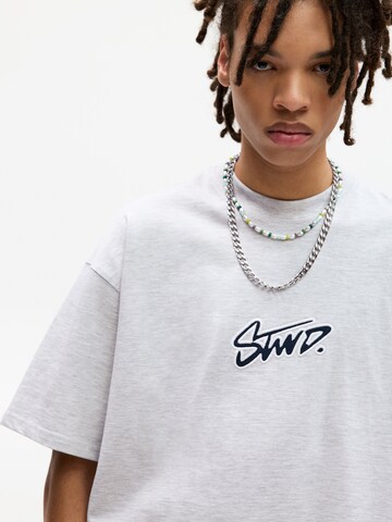 Maglietta 'STWD' di Pull&Bear in grigio