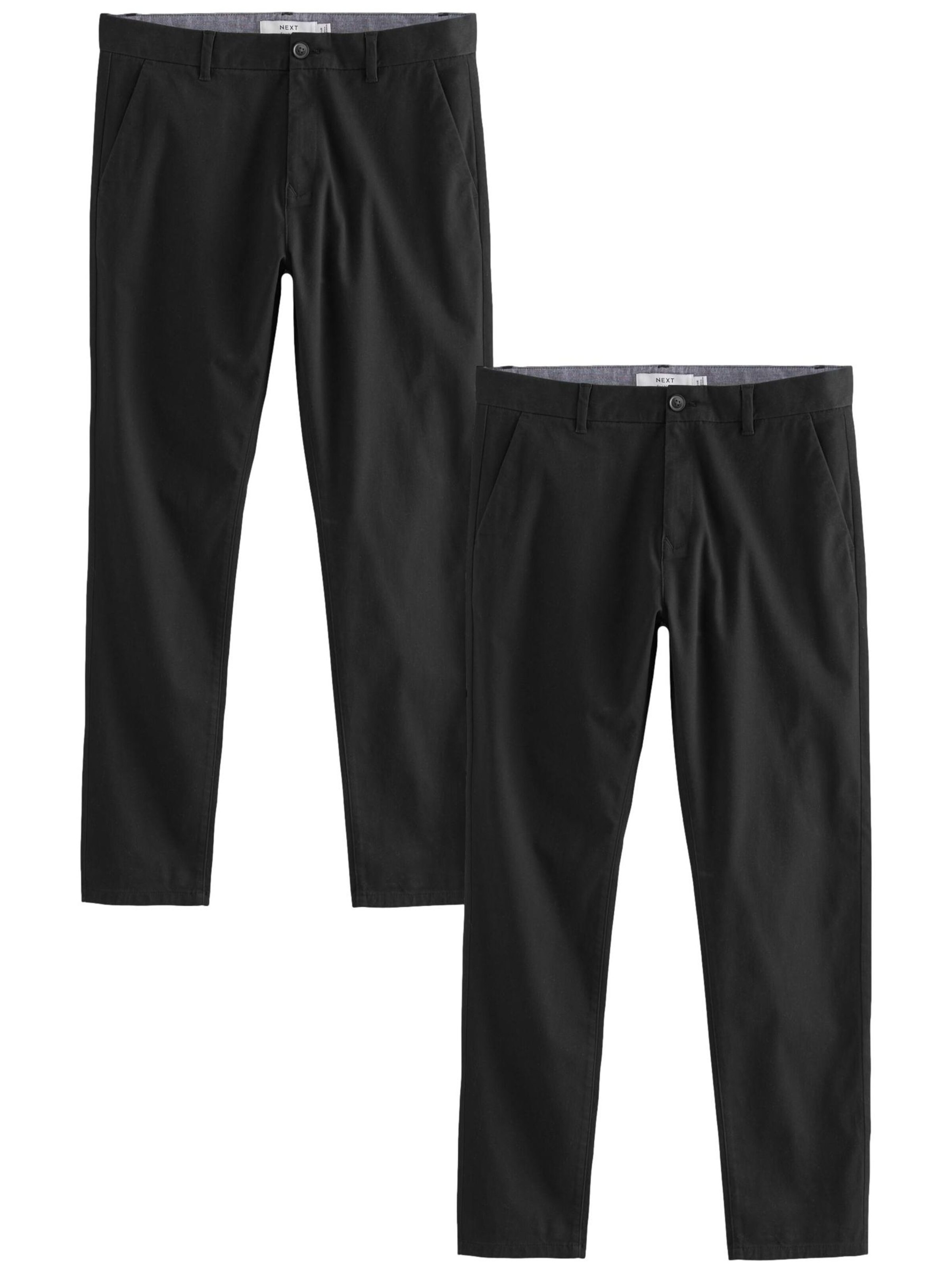 Next Обычный Брюки-чинос в Черный: спереди