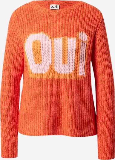 OUI Pulover u narančasta / crvena melange / bijela, Pregled proizvoda