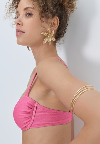 LSCN by LASCANA T-Shirt Bikinitop in Pink