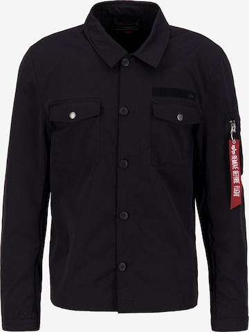 ALPHA INDUSTRIES Slim Fit Overgangsjakke i sort: forside