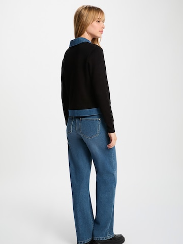 Morgan Gebreid vest in Zwart