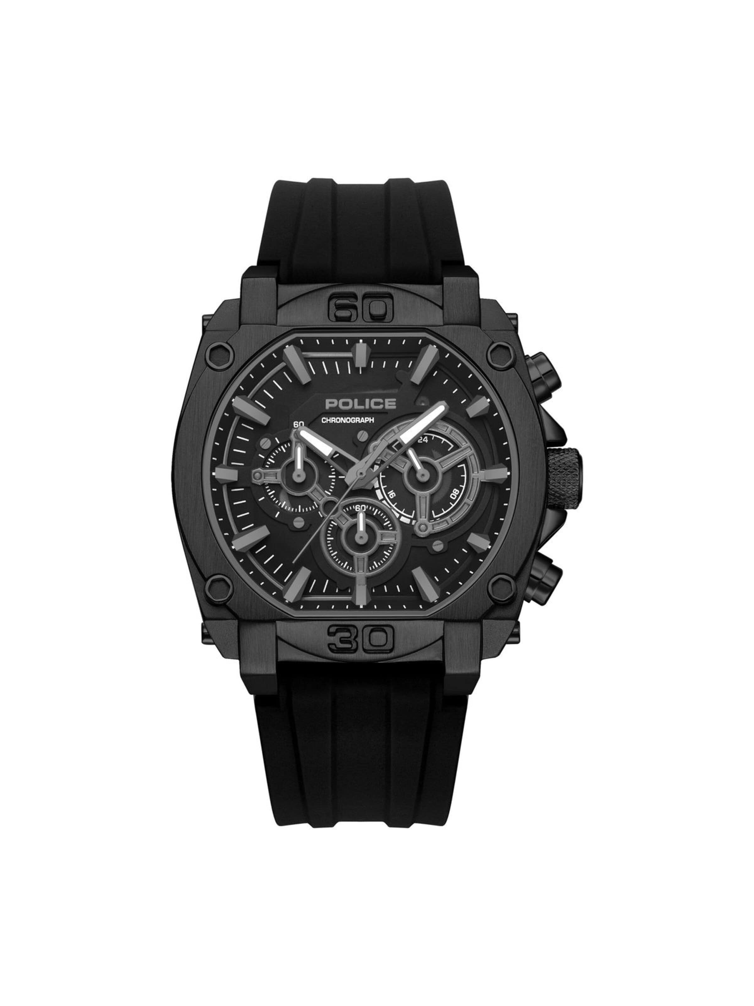 POLICE Analoog horloge in Zwart: voorkant