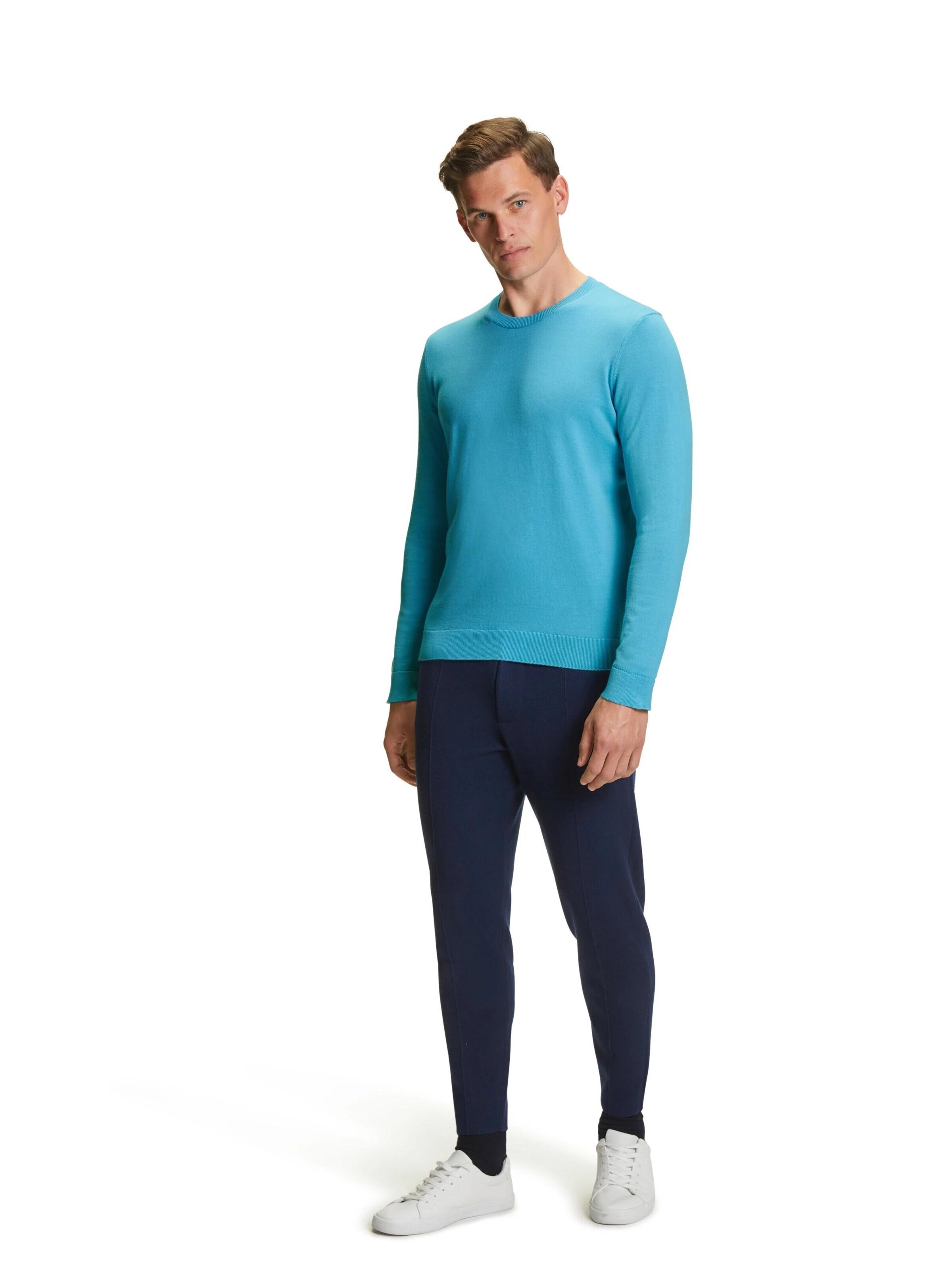 FALKE Pullover 'Cotton Knit'‌‌‌‌‌‌‌ in Blau