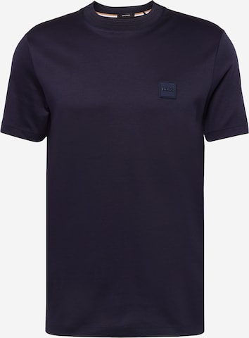 T-Shirt 'Tiburt' BOSS Black en bleu : devant